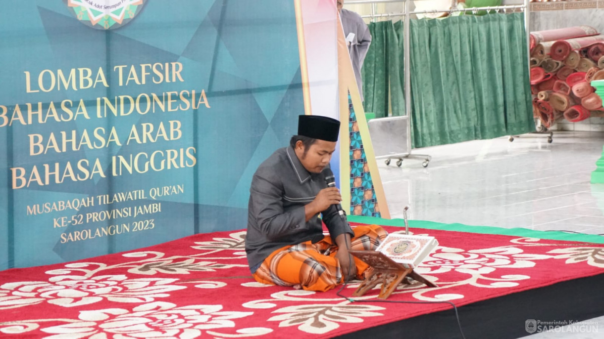 Perlombaan Tafsir Bahasa Indonesia, Bahasa Arab, Bahasa Inggris - MTQ 2023 Tingkat Provinsi di Kabupaten Sarolangun - Lokasi&nbsp;MASJID AL-ISTIQOMAH
KEL. DUSUN SAROLANGUN