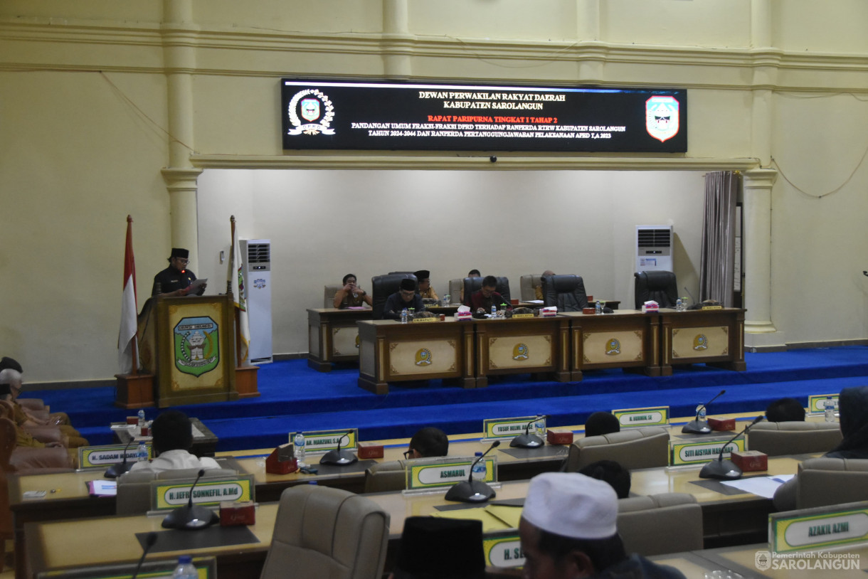 24 Juni 2024 - Rapat Paripurna Tingkat I Tahap 2, Tingkat I Tahap 3, Tingkat II, Bertempat di Gedung DPRD Sarolangun