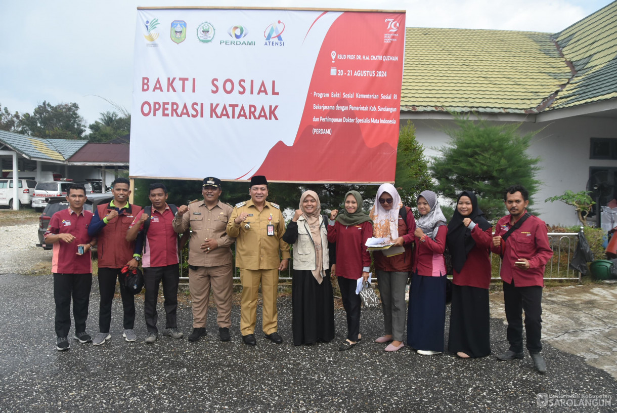 19 Agustus 2024 - Bakti Sosial Operasi Katarak RSUD Prof Dr. H. M Chatib Quzwain Program Bakti Sosial Kementerian Sosial RI Bekerjasama dengan Pemerintah Kab. Sarolangun dan Perhimpunan Dokter Spesialis Mata Indonesia, Bertempat di RSUD Prof Dr. H. M C