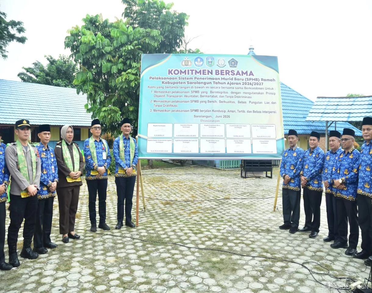 17 Juni 2026 Bupati Sarolangun Menghadiri Acara Launching Sistem Penerima Murid Baru&nbsp; Tahun ajaran 2026 2027 di SMPN 36 Sarolangun
