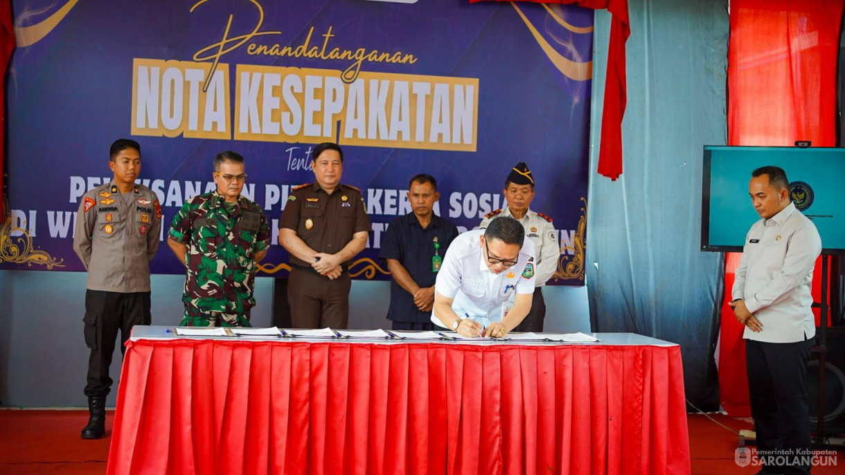 11 Maret 2026 Penandatanganan Nota Kesepakatan antara Balai Pemasyarakatan Kelas II Muara Tebo dengan Pemerintah Kabupaten Sarolangun, Pengadilan Negeri Sarolangun, Kejaksaan Negeri Sarolangun, Kepolisian Resor Sarolangun dan Komando Distrik Militer 04