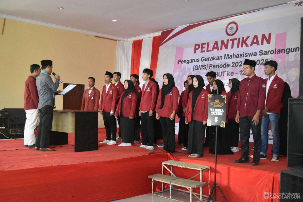 31 Januari 2024 - Pelantikan Pengurus Gerakan Mahasiswa Sarolangun Periode 2024 sd 2025 Di Gedung LPTQ Sarolangun