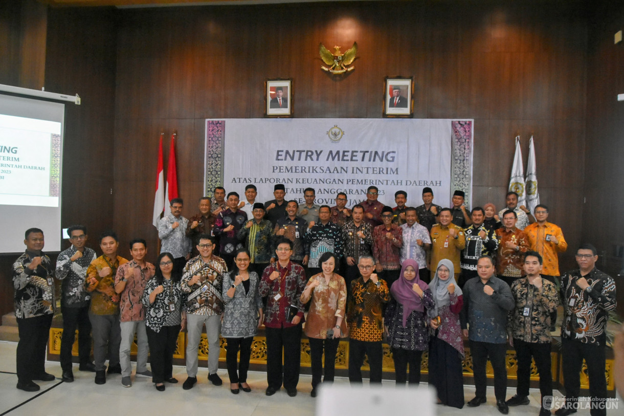 30 Januari 2024 - Entry Meeting Pemeriksaan Interim Atas Laporan Keuangan Pemerintah Daerah Tahun Anggaran 2023 Di Auditorium Sultan Thaha BPK Jambi