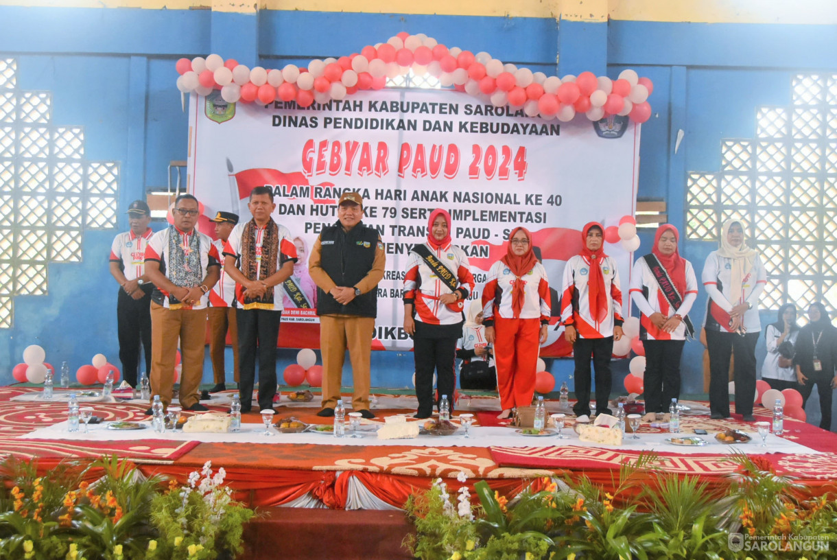 20 Agustus 2024 -&nbsp;Gebyar Bunda PAUD 2024 Dalam Rangka Memperingati Hari Anak Nasional Ke 40 Dan HUT RI Ke 79 Bertempat di Lapangan Tenis Indoor GOR Sarolangun