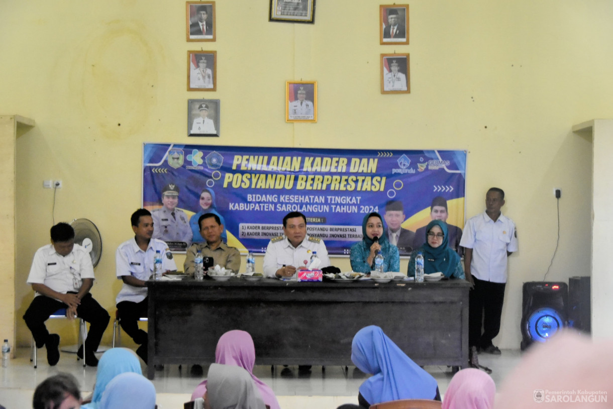 26 Juni 2024 - Penilaian Kader Dan Posyandu Berprestasi Bidang Kesehatan Tingkat Kabupaten Sarolangun, Bertempat di Kantor Desa Muara Cuban Kecamatan Batang Asai