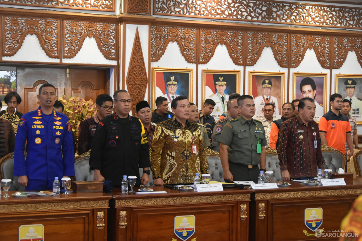 25 Januari 2024 - Rapat Koordinasi Penanganan Bencana Banjir Dan Longsor Provinsi Jambi Tahun 2024 Di Auditorium Rumah Dinas Gubernur Jambi