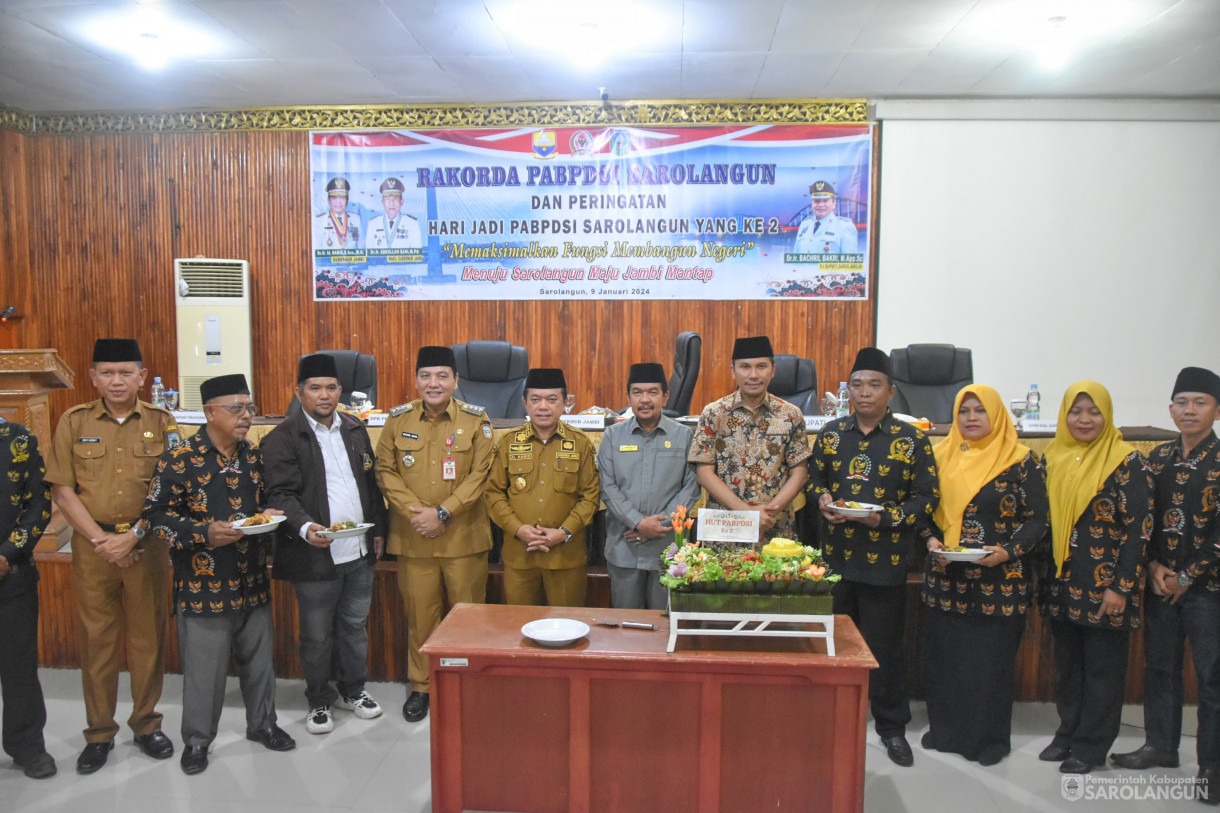 9 Januari 2024 - Rakorda PABPDESI Sarolangun Dan Peringatan Hari Jadi Papbdsi Sarolangun Ke 2 Di Aula Bappeda Sarolangun