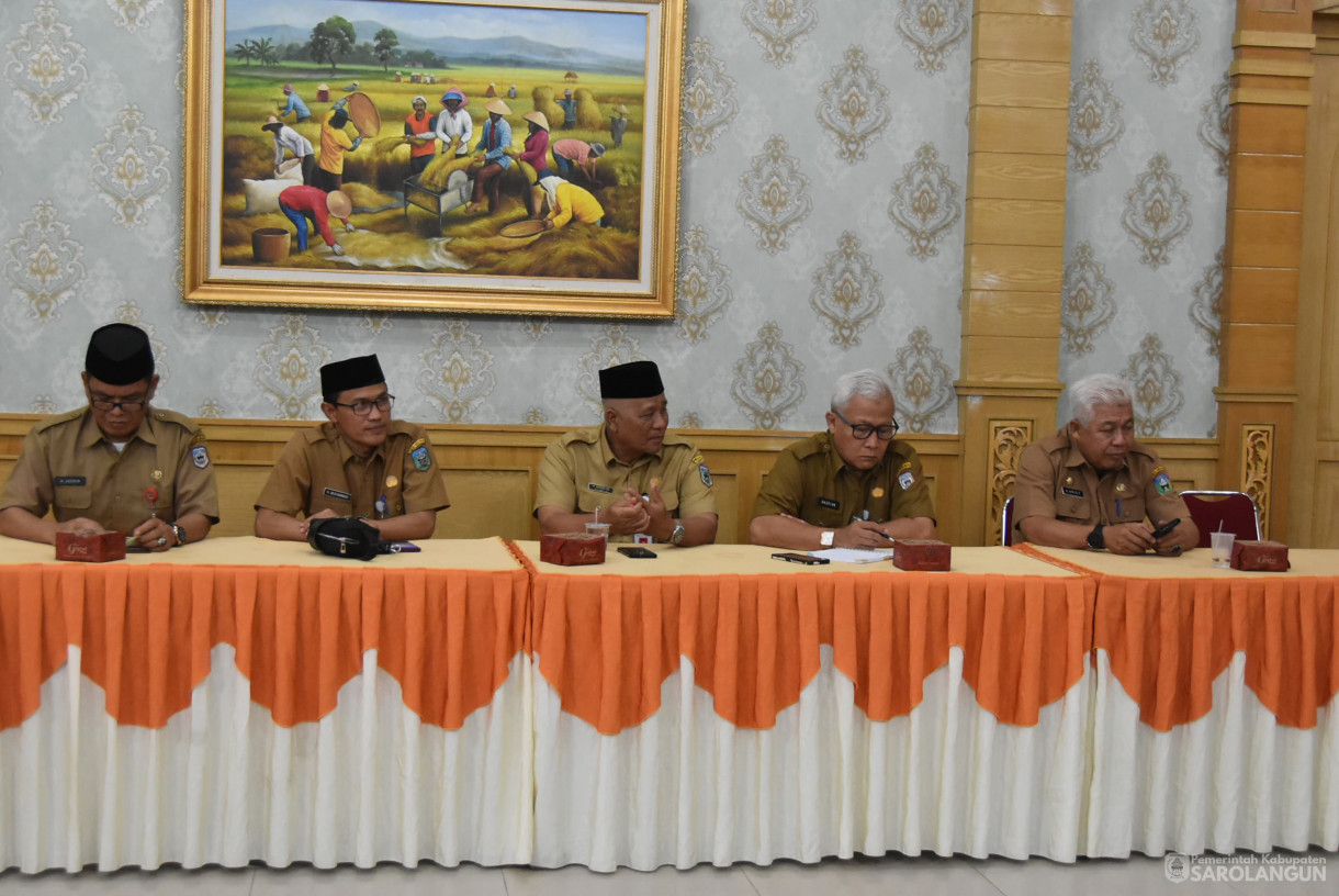 19 September 2023 - Penjabat Bupati Sarolangun Memimpin Rapat Persiapan Kenduri Swarnabhumi Festival Junjung Pusako di Ruang Aula Utama Kantor Bupati Sarolangun