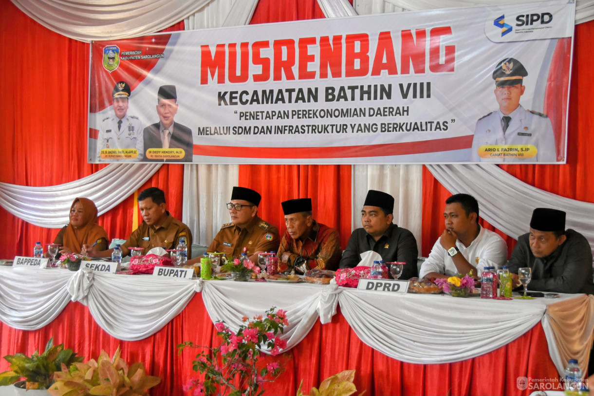 29 Januari 2024 - Musrenbang Kecamatan Bathin VIII Di Kantor Camat Bathin VIII