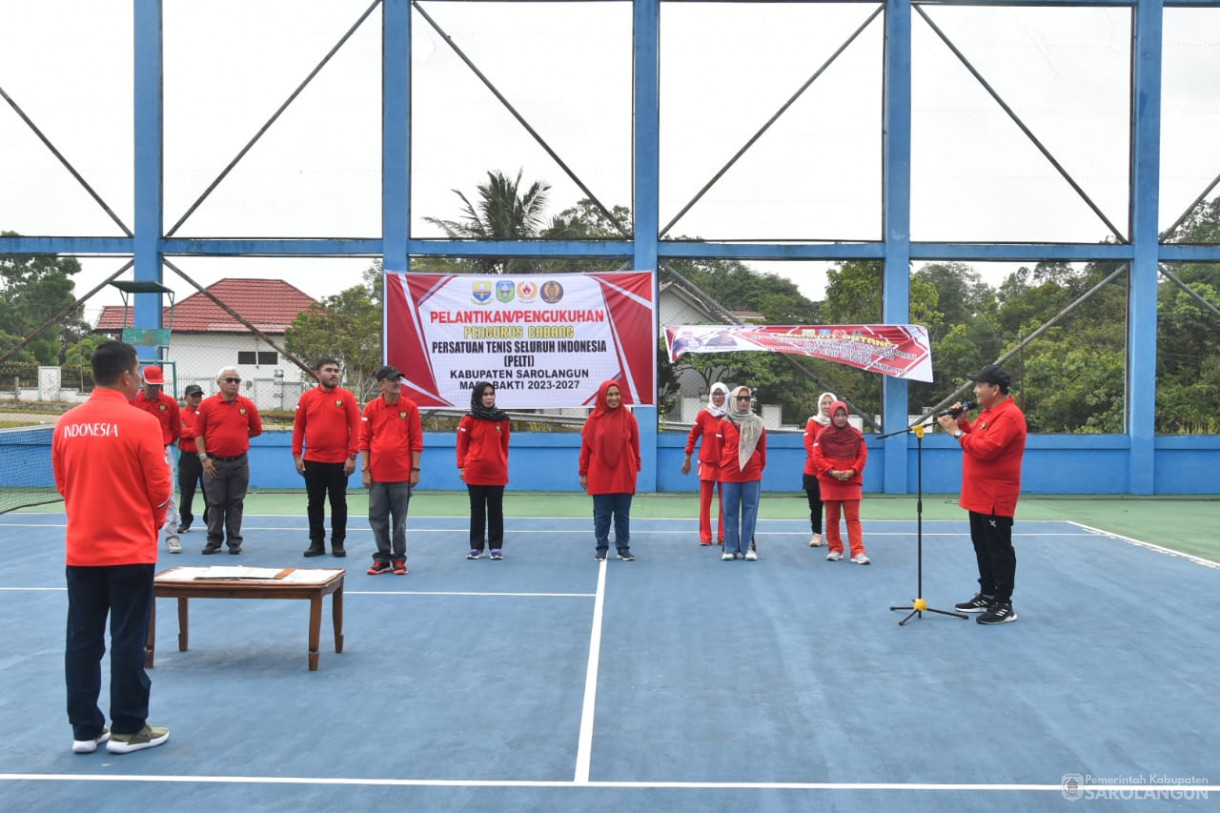 23 September 2023 - Penjabat Bupati Sarolangun Menghadiri Acara Pelantikan Pengurus Cabang&nbsp; Persatuan Tenis Seluruh Indonesia di Lapangan Tenis Gunung Kembang Sarolangun