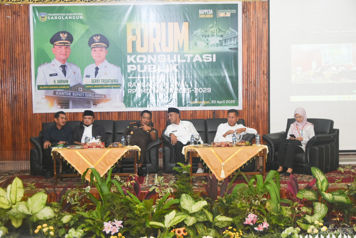 30 April 2025 - Forum Konsultasi Publik Rancangan Awal RPJMD Tahun 2025 sd 2029&nbsp;