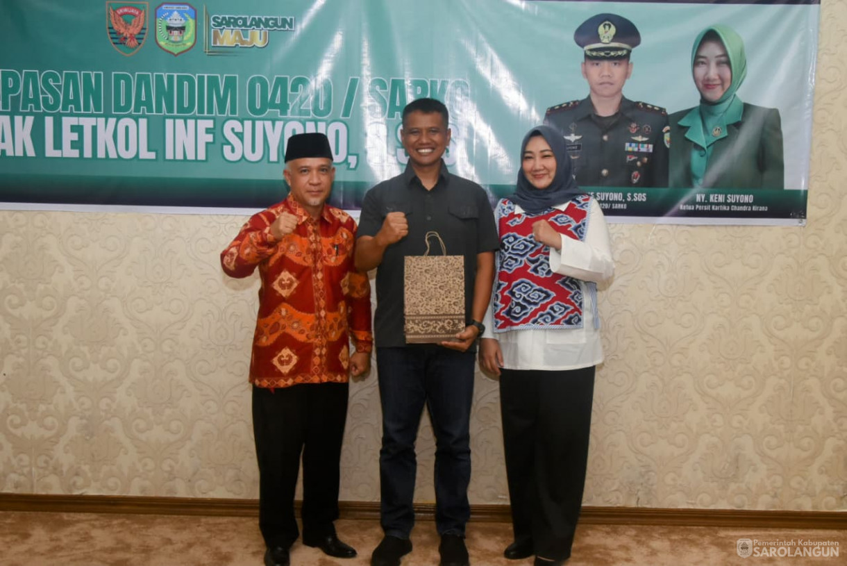 28 Agustus 2025 pelepasan Dandim 0420 Sarko Letkol Inf Suyono S.Sos di Rumah Dinas Bupati Sarolangun