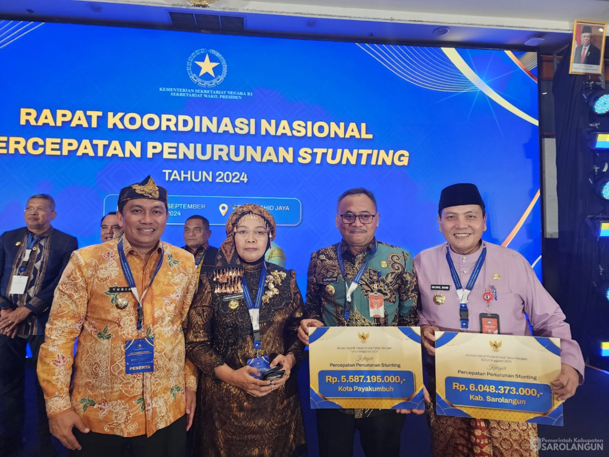 4 September 2024 - Pembukaan Rakornas Percepatan Penurunan Stunting 
2024 Dan pemberian Insentif Fiskal oleh Bapak Wakil Presiden, Bertempat 
di Hotel Grand Sahid Jaya Jakarta Selatan