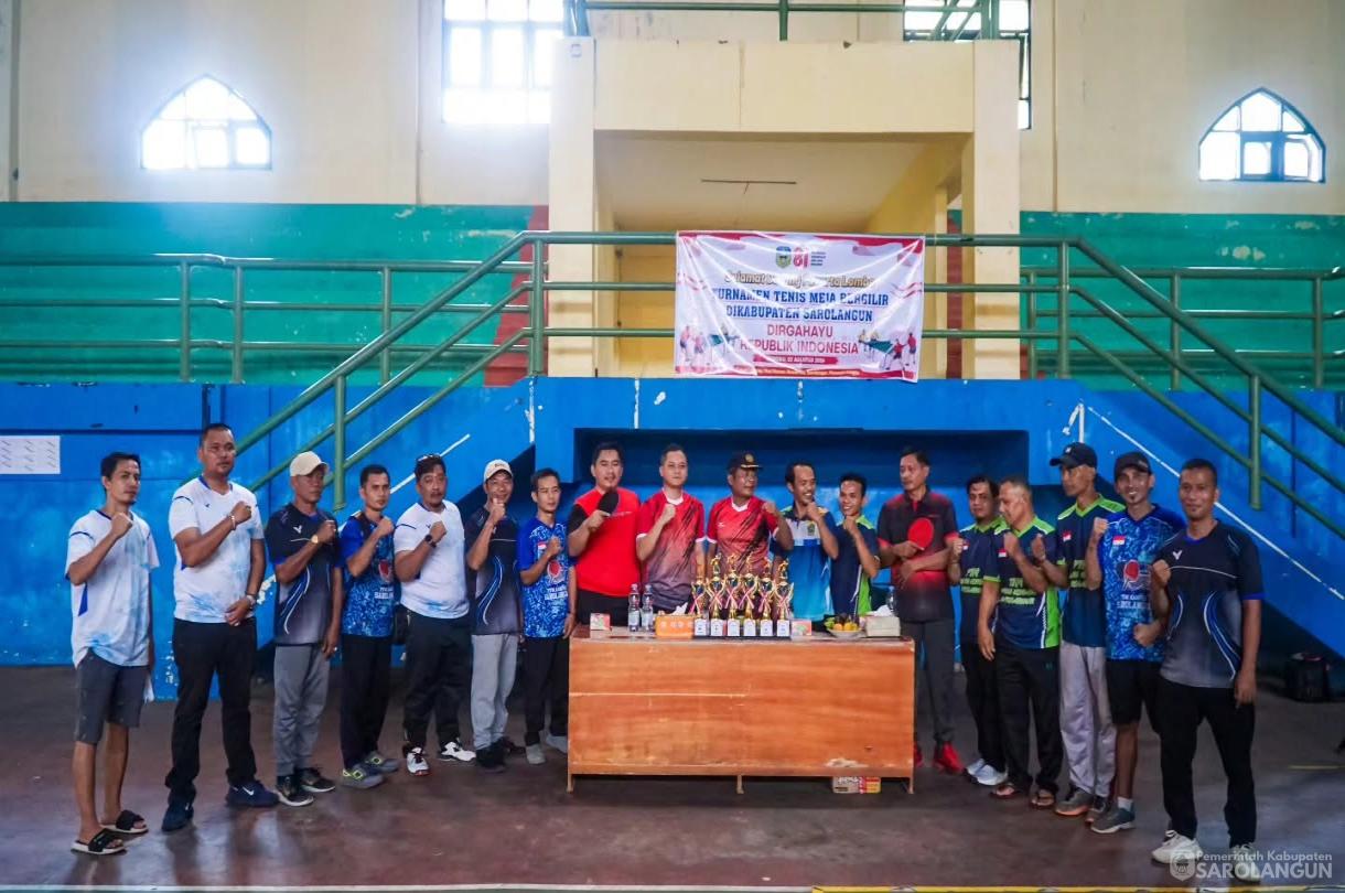 2 Agustus 2026 Pembukaan Turnamen Tenis Meja Tingkat Provinsi, Lubuk linggau, Musi Rawas, Rawas Ulu, Merangin dan Sarolangun di GOR KONI Sarolangun