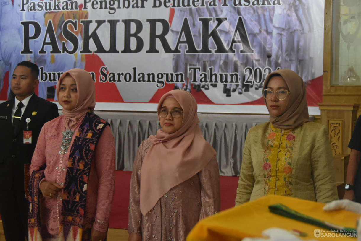 15 Agustus 2024 -&nbsp;Pengukuhan Pasukan Pengibar Bendera Pusaka, Bertempat di Aula Utama Kantor Bupati Sarolangun