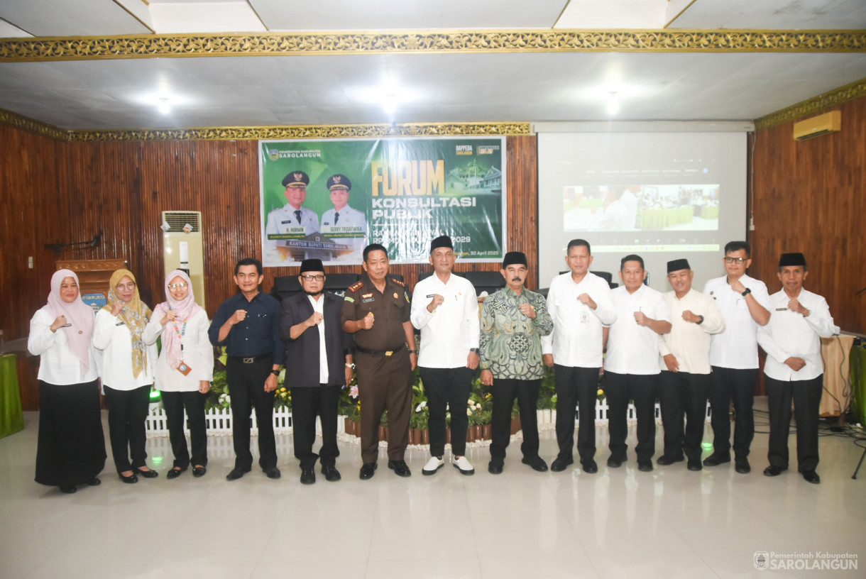 30 April 2025 - Forum Konsultasi Publik Rancangan Awal RPJMD Tahun 2025 sd 2029&nbsp;