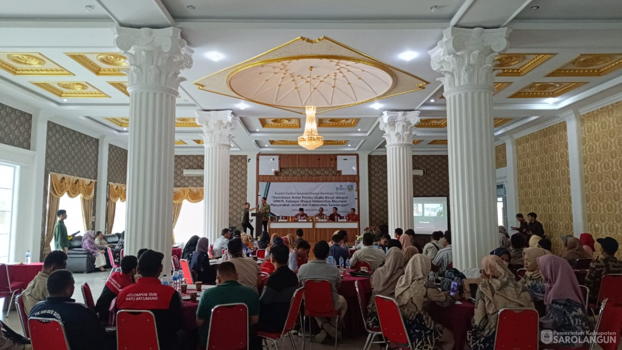 29 Februari 2024 - Kegiatan Fasilitasi Kerjasama Strategis Kemitraan TA 2024 Kemitraan Antara Pelaku Usaha Besar Dengan Umkm, Sebagai Wujud Inklusivitas Ekonomi Masyarakat Jambi Dan Kabupaten Sarolangun