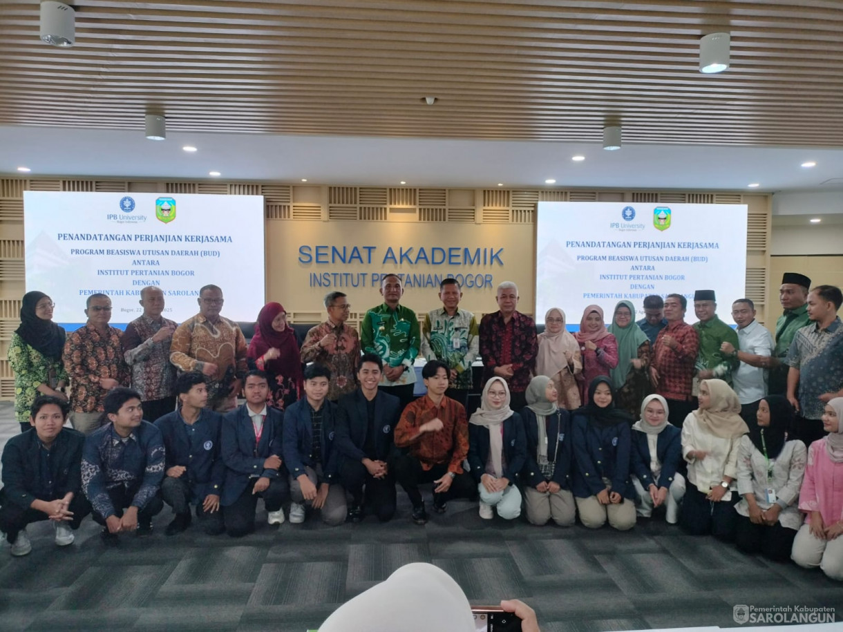 22 Agustus 2025 Penandatanganan Perjanjian Kerja Sama Beasiswa Utusan Daerah Pemerintah Kabupaten Sarolangun dengan Institut Pertanian Bogor