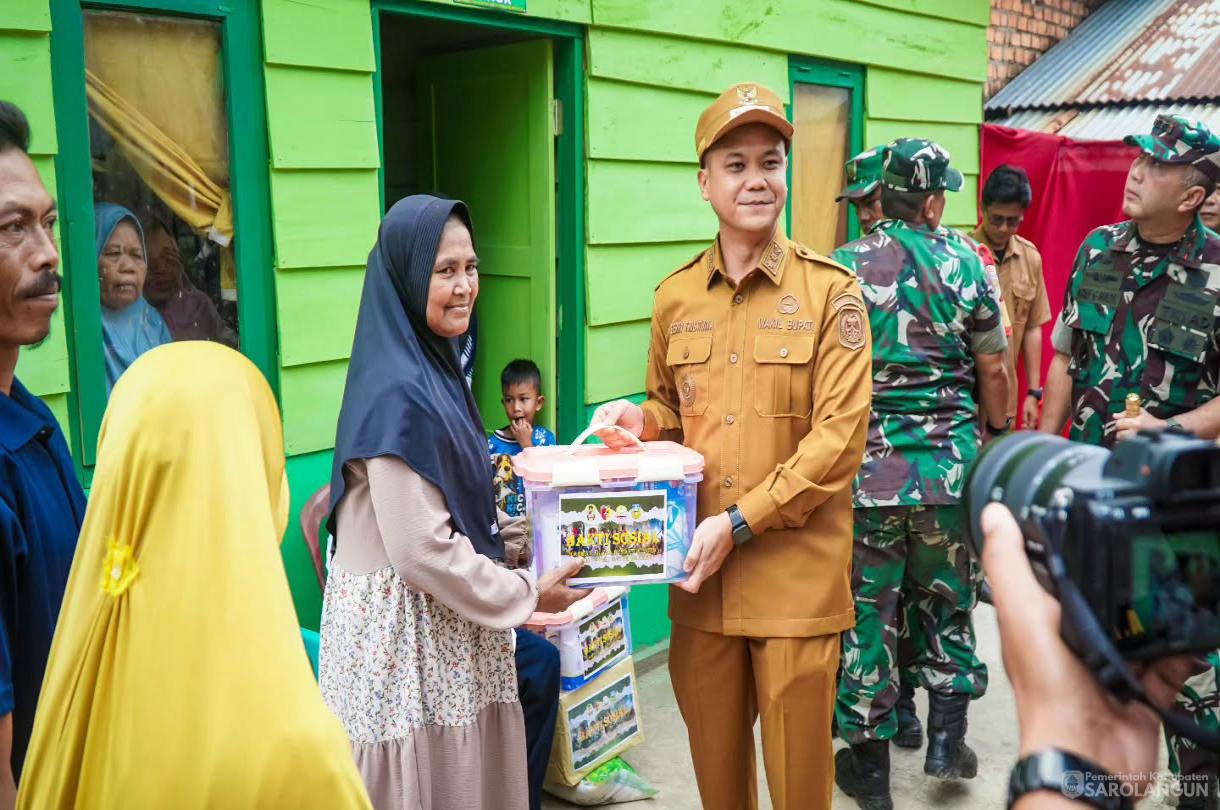 27 Juli 2026 Pemberian Paket Sembako dan Peninjauan&nbsp; Program Renovasi Rumah Tidak Layak Huni Bapak di Desa Lubuk Sayak Kecamatan Pelawan