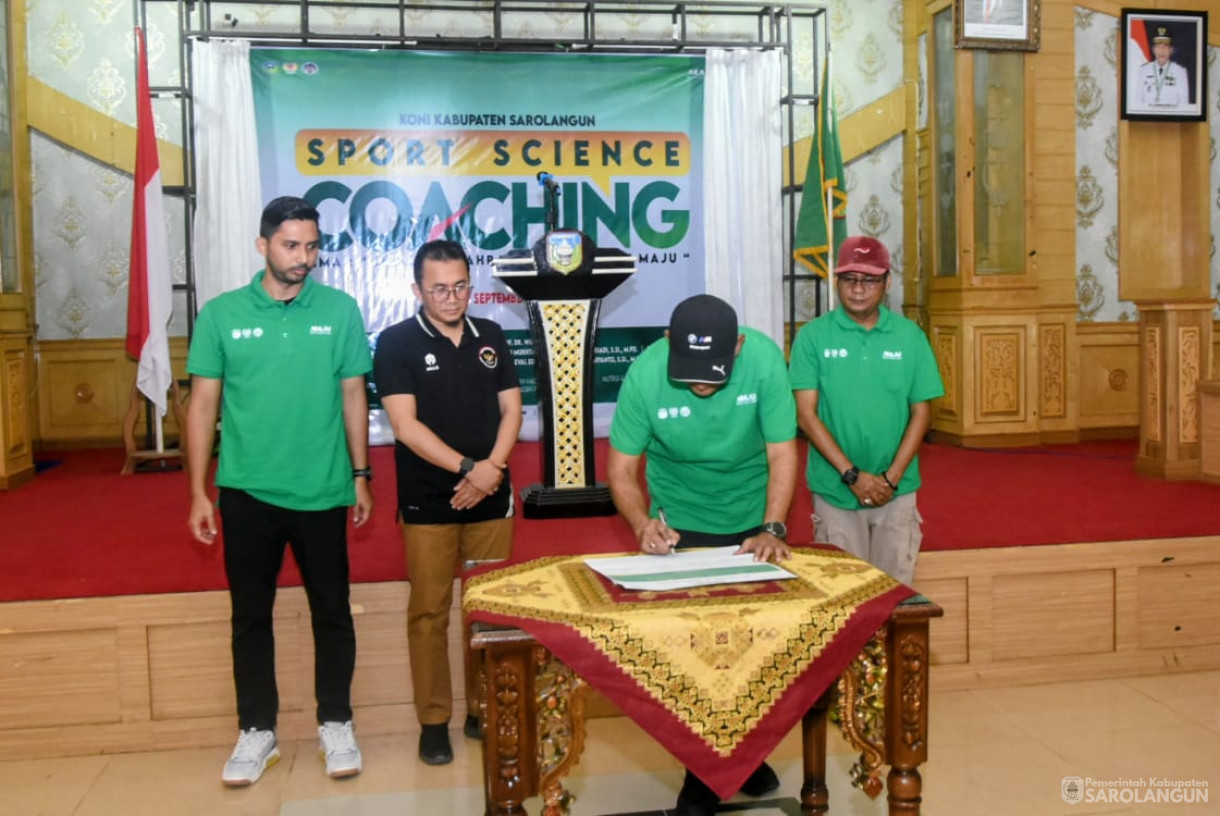 9 September 2025 Sport Science Coaching dengan Tema Meramu Sarolangun Maju