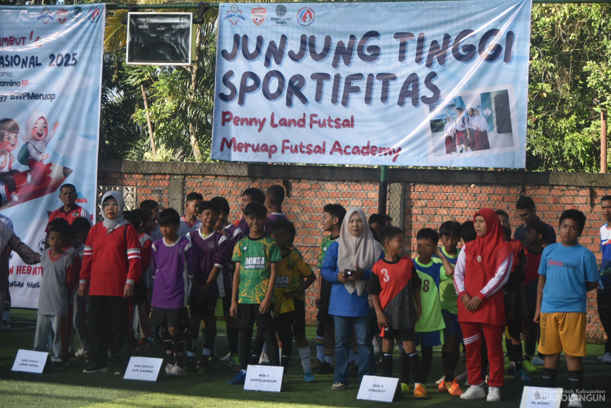 15 Juni 2025 -&nbsp;Pembukaan Turnamen Futsal Tingkat SD seKabupaten Sarolangun