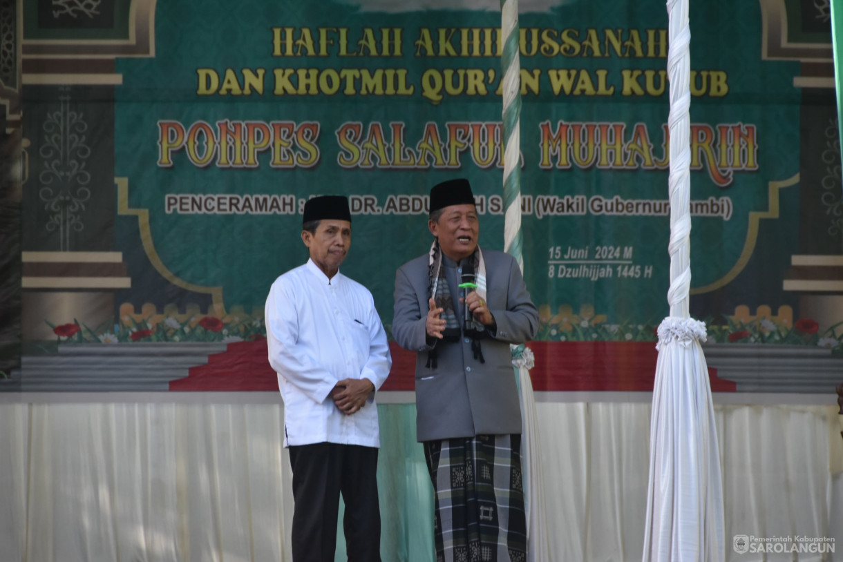 15 Juni 2024 - Haflah Akhirussanah Dan Khotmil Quran Wa Qutub Ponpes Salaful Muhajirin Kecamatan Singkut