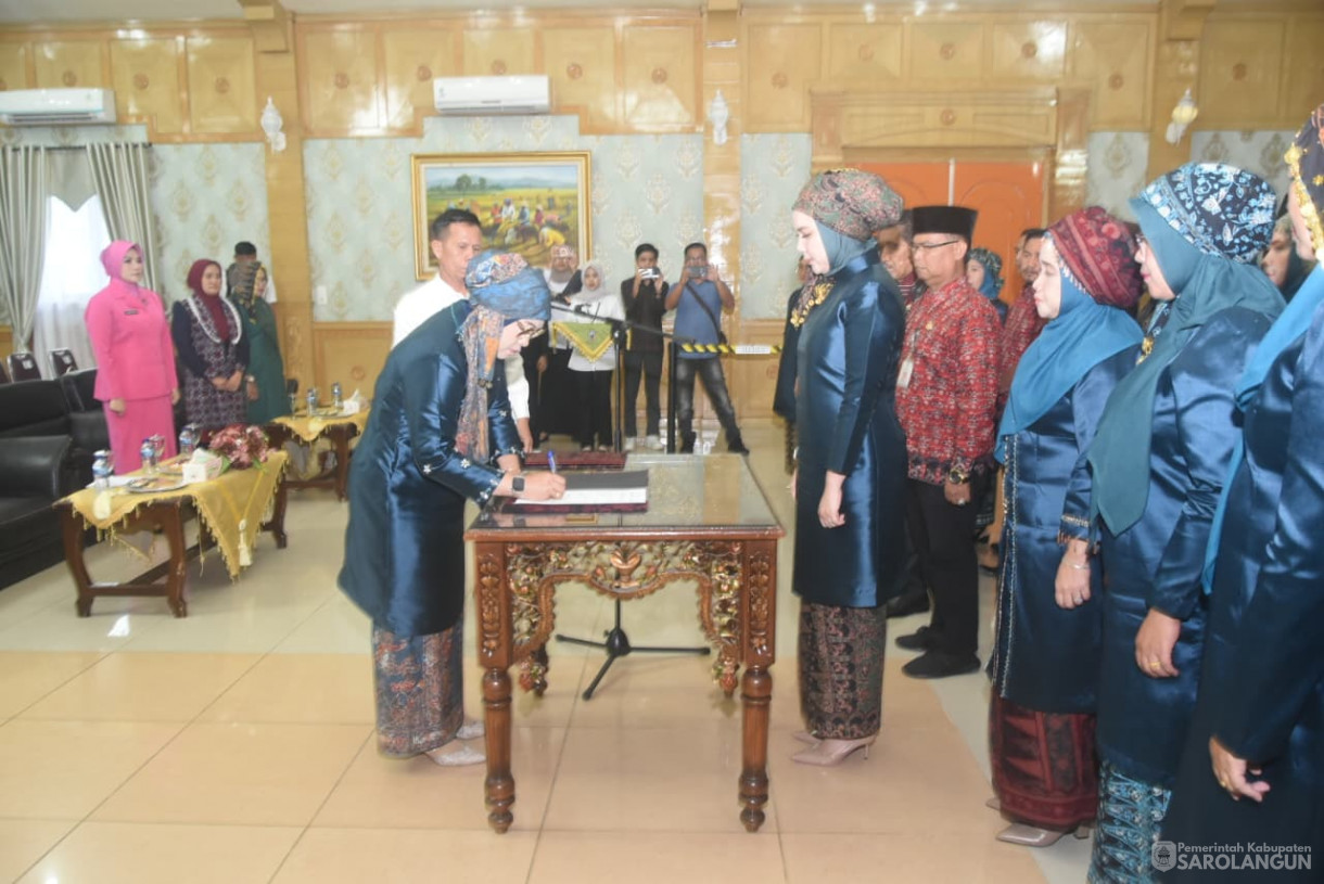 13 Agustus 2025 -&nbsp;Pelantikan Pengurus Dekranasda Kabupaten Sarolangun dan Tim Pembina Posyandu Kabupaten Sarolangun