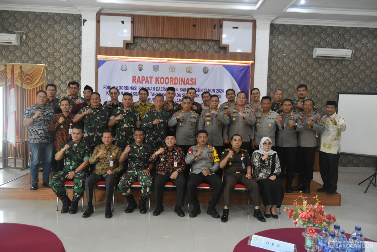 2 Mei 2024 - Rapat Koordinasi Forkopimda Dalam Menghadapi  Pemilihan Kepala Daerah Serentak Tahun 2024 Di Ballroom Golden Hotel Sarolangun