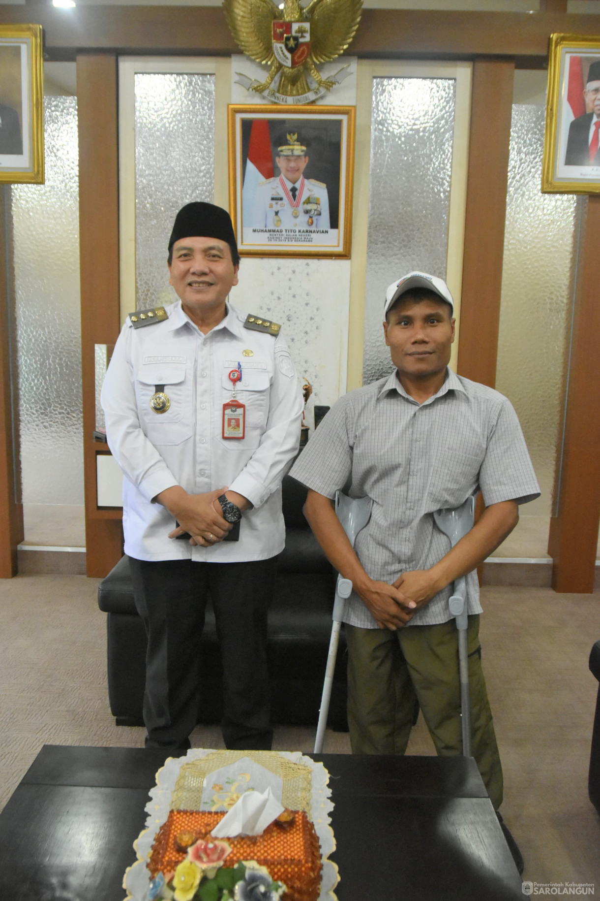 03 April 2024 - Silaturahmi Dengan Atlet National Paralympic Comitee Di Ruang Kerja Bupati Sarolangun