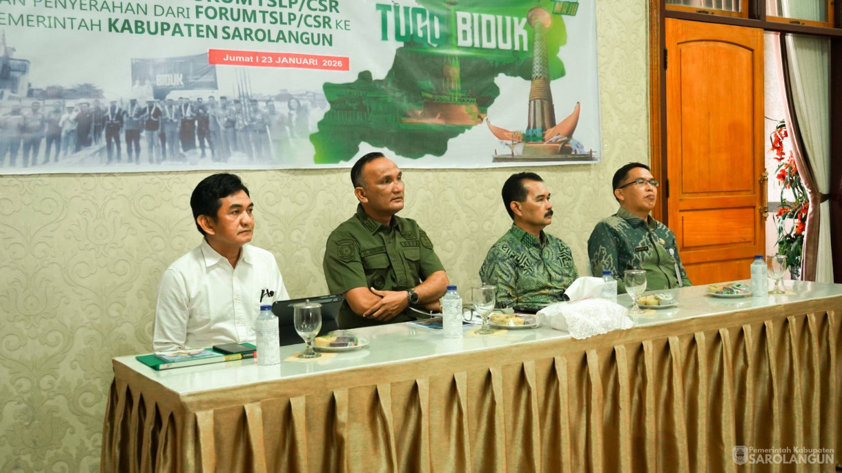 23 Januari 2026 Penyerahan Pembangunan Tugu Biduk dari Kontraktor ke Forum TSLP CSR dan Penyerahan dari Forum TSLP CSR ke Pemerintah Kabupaten Sarolangun