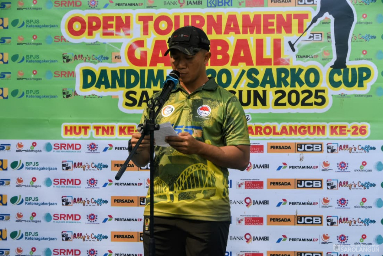 26 September 2025&nbsp; Open Tournament Gateball Dandim 0420 Sarko Sarolangun Tahun 2025 di Laman Basamo