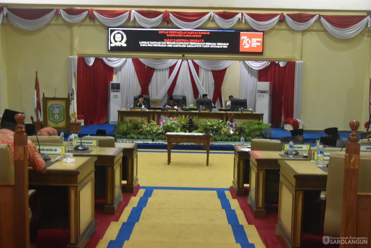 16 Agustus 2024 -&nbsp;Rapat Paripurna Tingkat I Tahap 3, Bertempat di Gedung DPRD Kabupaten Sarolangun
