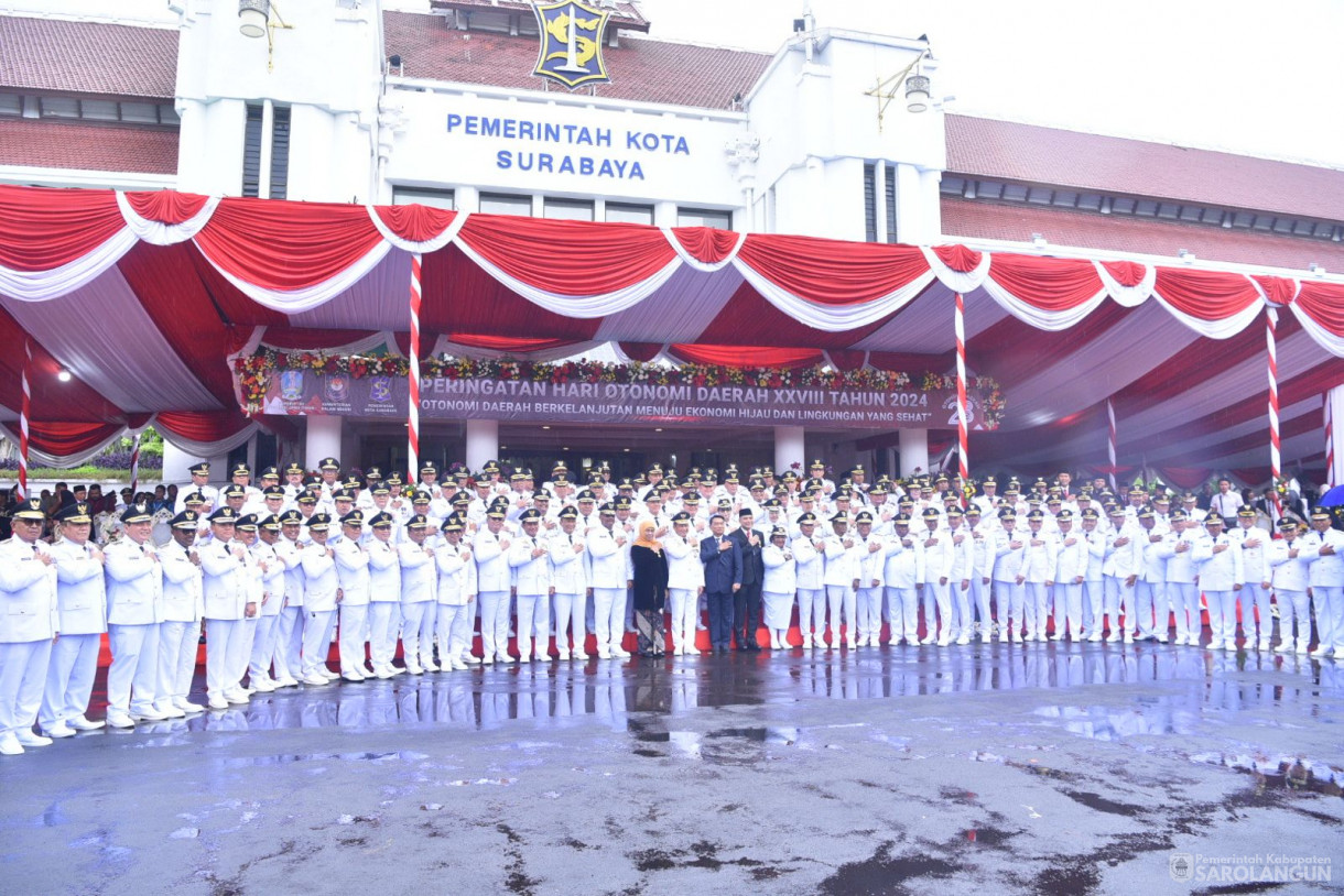 25 April 2024 - Peringatan Hari Otonomi Daerah XXVIII Tahun 2024 Di Balaikota Surabaya