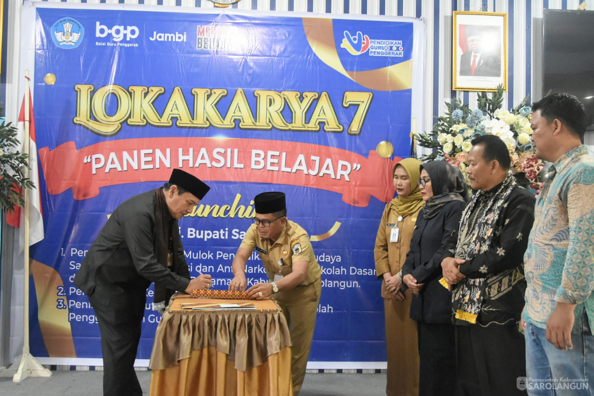 30 April 2024 - Launching Lokakarya 7 Panen Hasil Belajar Di Aula Dinas Pendidikan Sarolangun