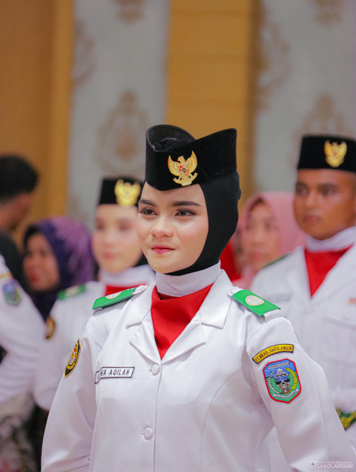 15 Agustus 2024 -&nbsp;Pengukuhan Pasukan Pengibar Bendera Pusaka, Bertempat di Aula Utama Kantor Bupati Sarolangun