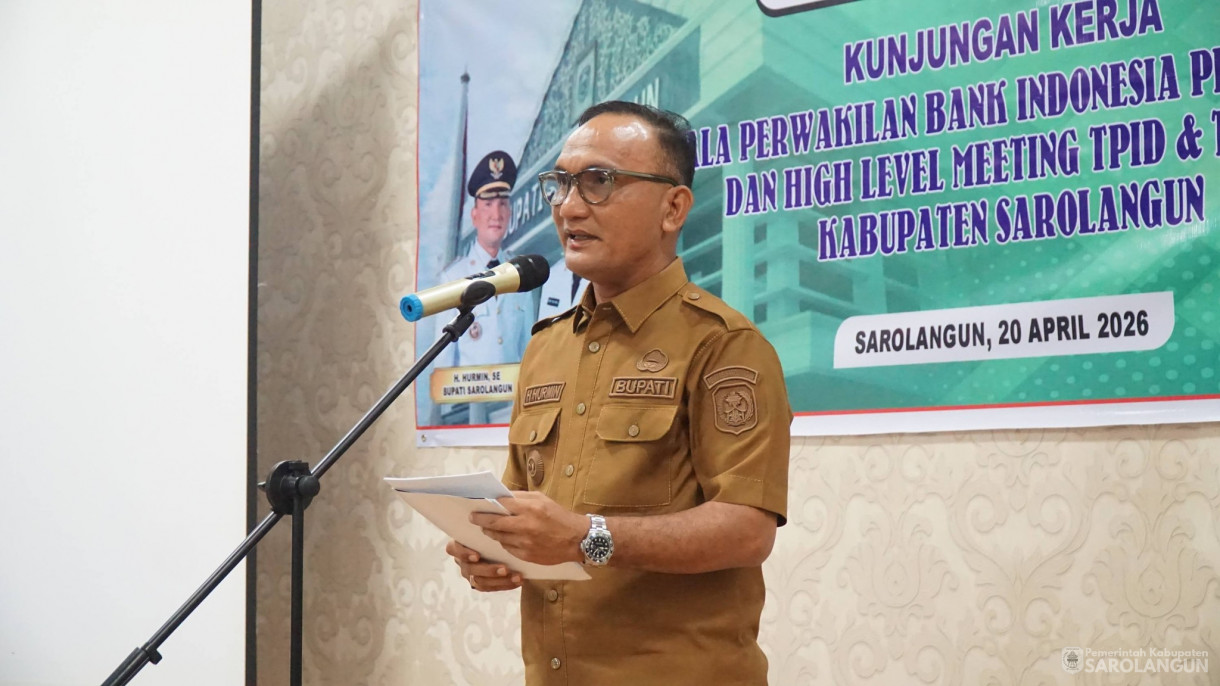 20 April 2026 Kunjungan Kerja Kepala Perwakilan Bank Indonesia Provinsi Jambi dan High Level Meeting TPID dan TP2DD Kabupaten Sarolangun