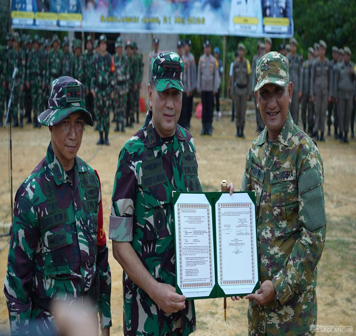 21 Mei 2026 Upacara Penutupan TNI Manunggal Membangun Desa ke 128 TA 2026, di desa Seko besar Kecamatan Pauh