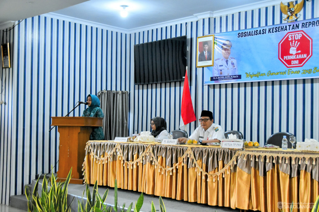 13 Desember 2023 - Sosialisasi Kesehatan Reproduksi Remaja Stop Pernikahan Dini Di Aula Diknas Sarolangun