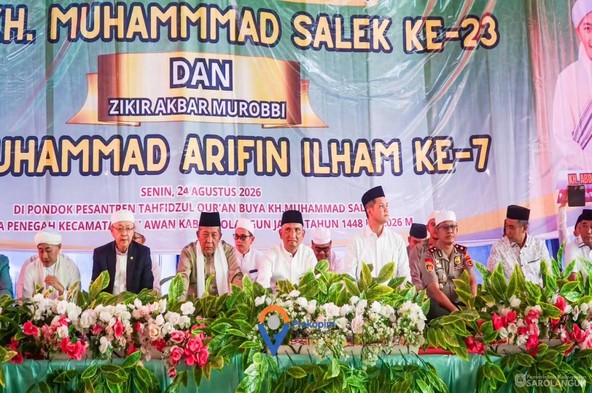 24 Agustus 2026 Haul Buya K.H Muhammad Salek dan K.H Muhammad Arifin Ilham di Ponpes Tahfizul Quran Desa Panegah Kecamatan Pelawan