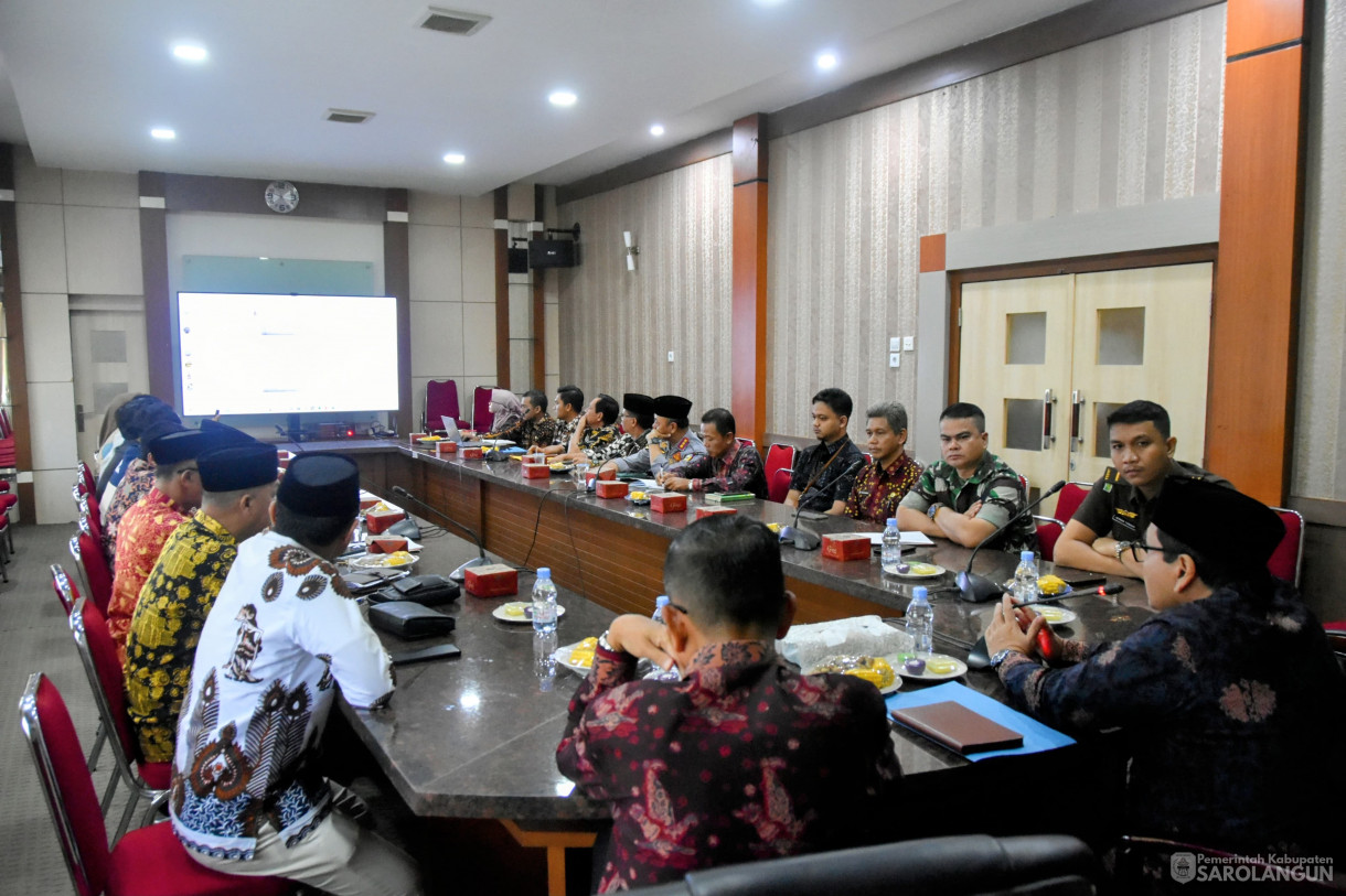 11 Januari 2024 - Rakor TPID Via Di Ruang Pola Utama Kantor Bupati Sarolangun