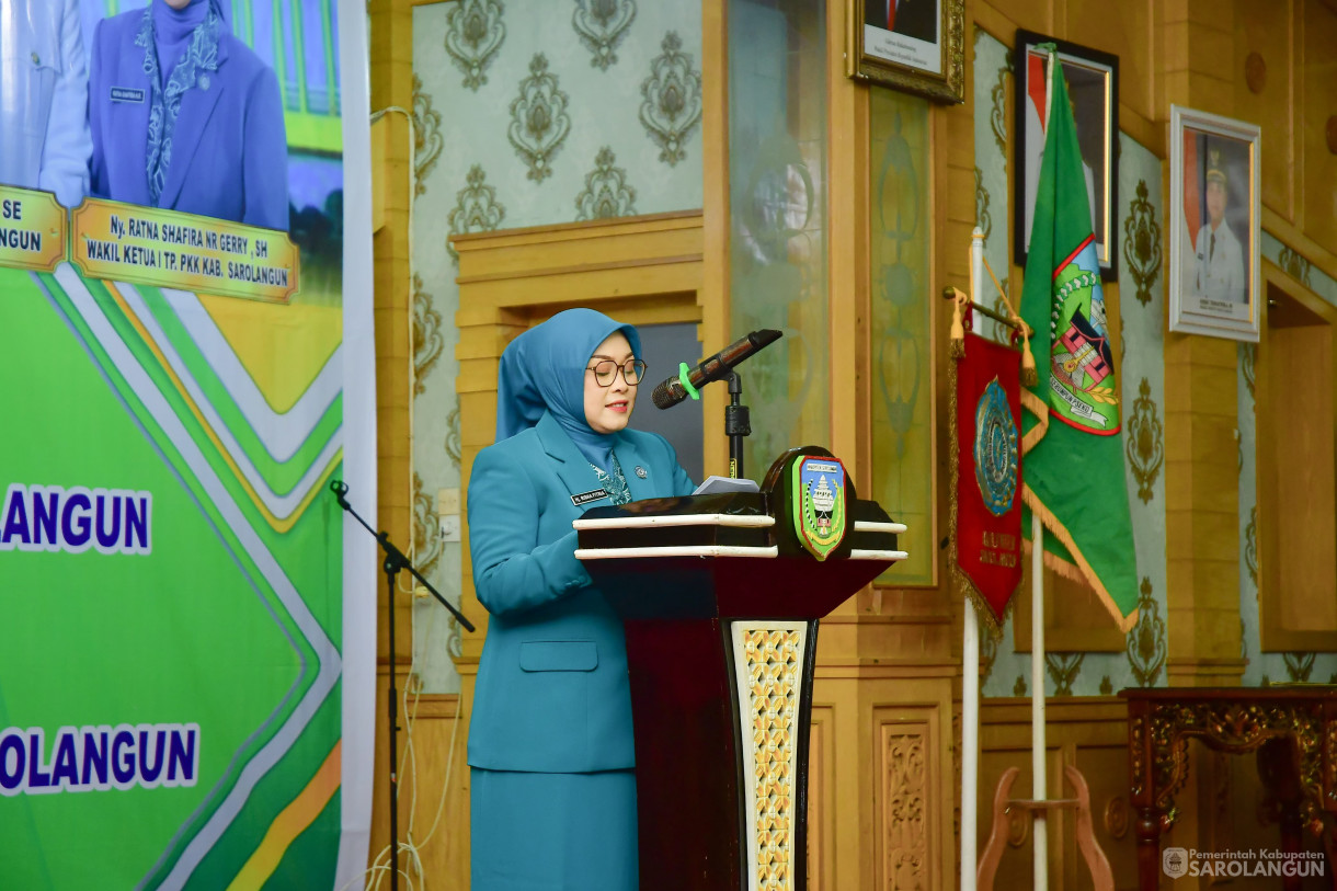 27 Maret 2025 -&nbsp;Pelantikan Pengurus TP PKK Kabupaten Sarolangun Periode Tahun 2025 sd 2030 Oleh Ketua TP PKK Kabupaten Sarolangun Bertempat di Ruang Aula Utama Kantor Bupati Sarolangun