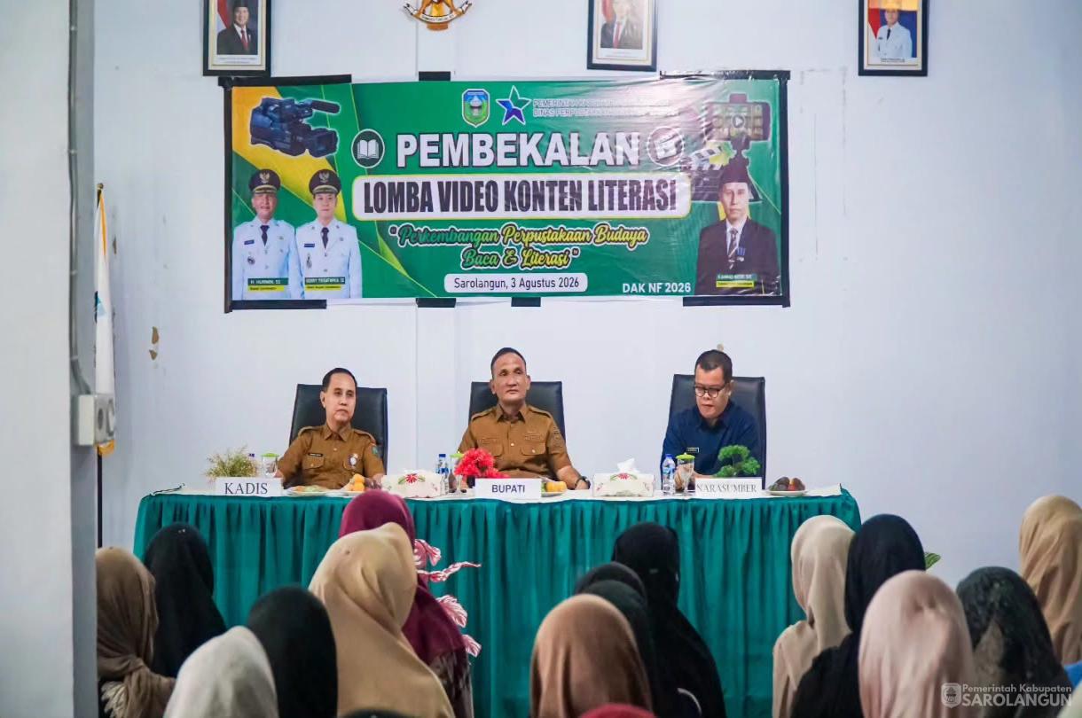 4 Agustus 2026 Pembukaan Lomba Video Konten Literasi Tahun 2026 di Aula Dinas Perpustakaan dan Arsip Daerah kabupaten Sarolangun