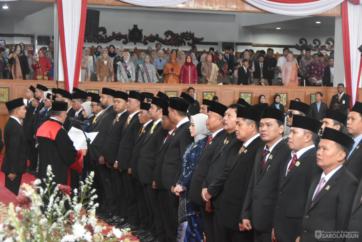 9 September 2024 -&nbsp;Rapat Paripurna Pengucapan Sumpah Janji Anggota DPRD Provinsi Jambi Masa Jabatan Tahun 2024 sd 2029, Bertempat di Ruang Rapat Paripurna DPRD Provinsi Jambi