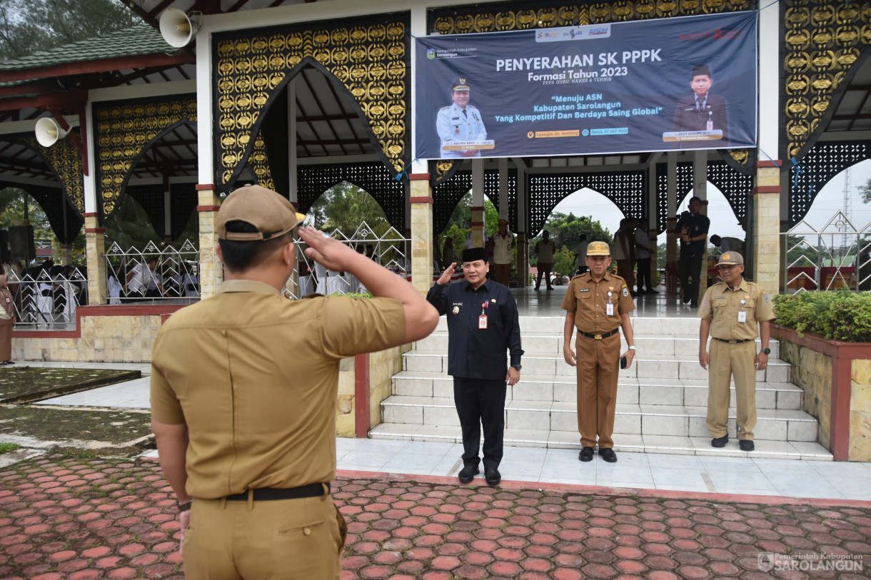 27 Mei 2024 - Apel Gabungan Dan Penyerahan SK PPPK Formasi Tahun 2023 Di Lapangan Gunung Kembang Sarolangun