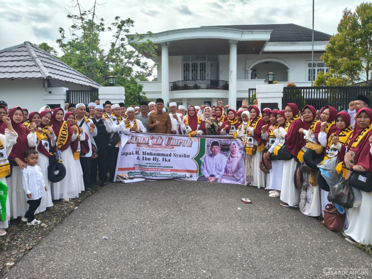 30 September 2025&nbsp; Pelepasan Jamaah Umroh Rombongan H. Muhammad Saihu Bertempat di Desa Pelawan