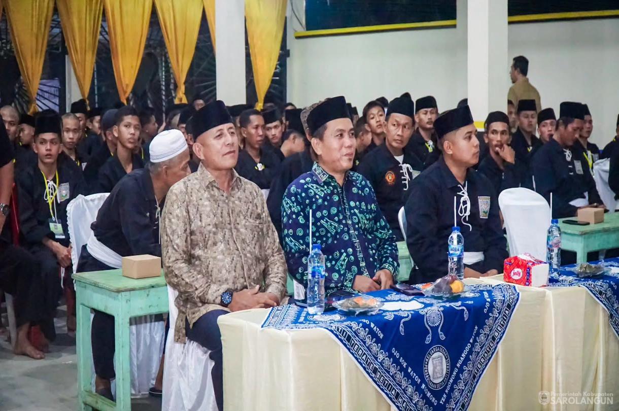 29 Juni 2026 Bupati Sarolangun Menghadiri Acara Pengesahan Warga Baru Tingkat 1 Persaudaraan Setia Hati Terate Cabang Kabupaten Sarolangun Pusat Madiun di Padepokan Satria Krida PSHT Cabang Sarolangun