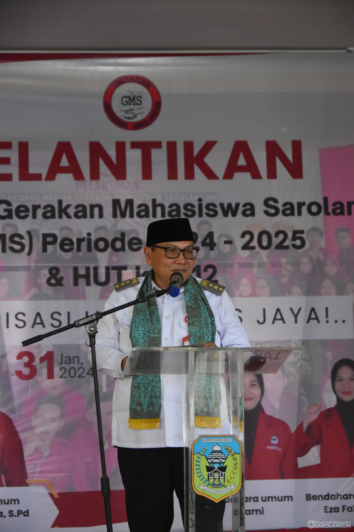 31 Januari 2024 - Pelantikan Pengurus Gerakan Mahasiswa Sarolangun Periode 2024 sd 2025 Di Gedung LPTQ Sarolangun