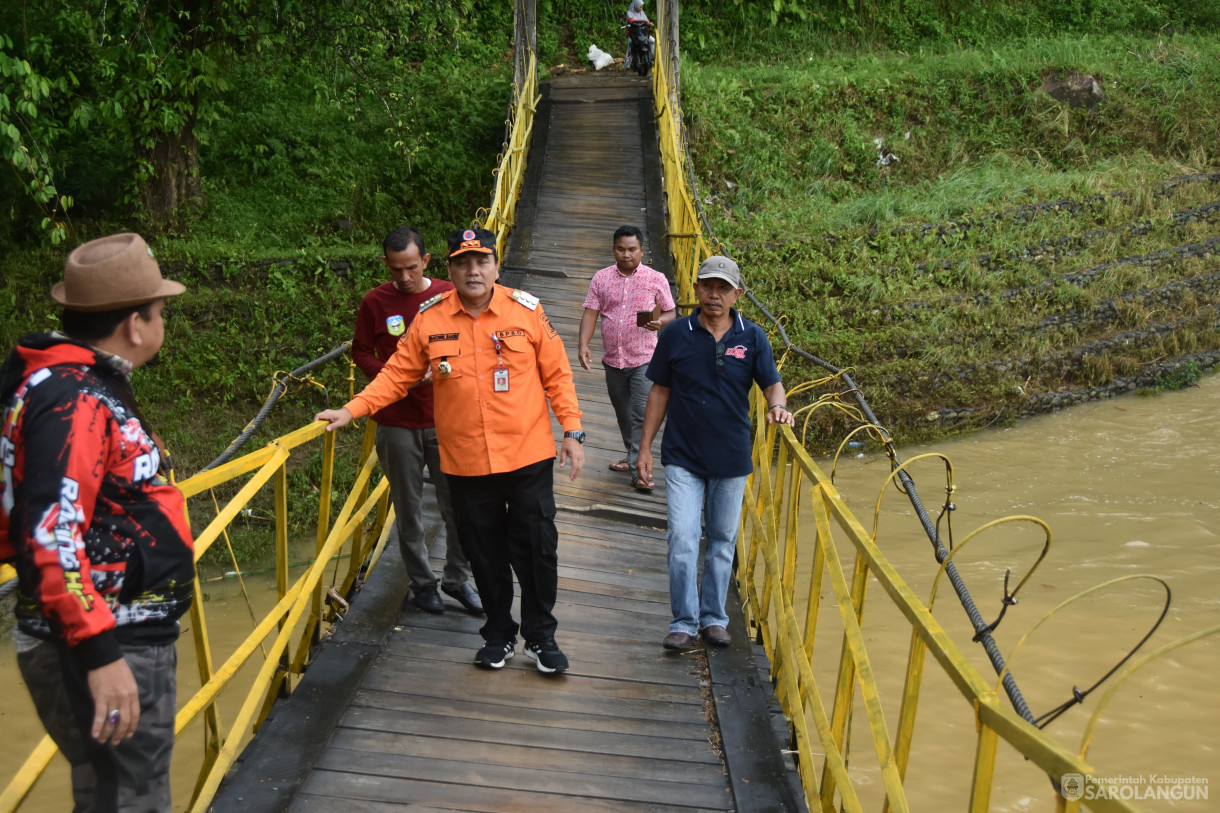 18 Januari 2023 - Meninjau Jembatan Rusak Di Desa Rantau Panjang Kecamatan Batang Asai