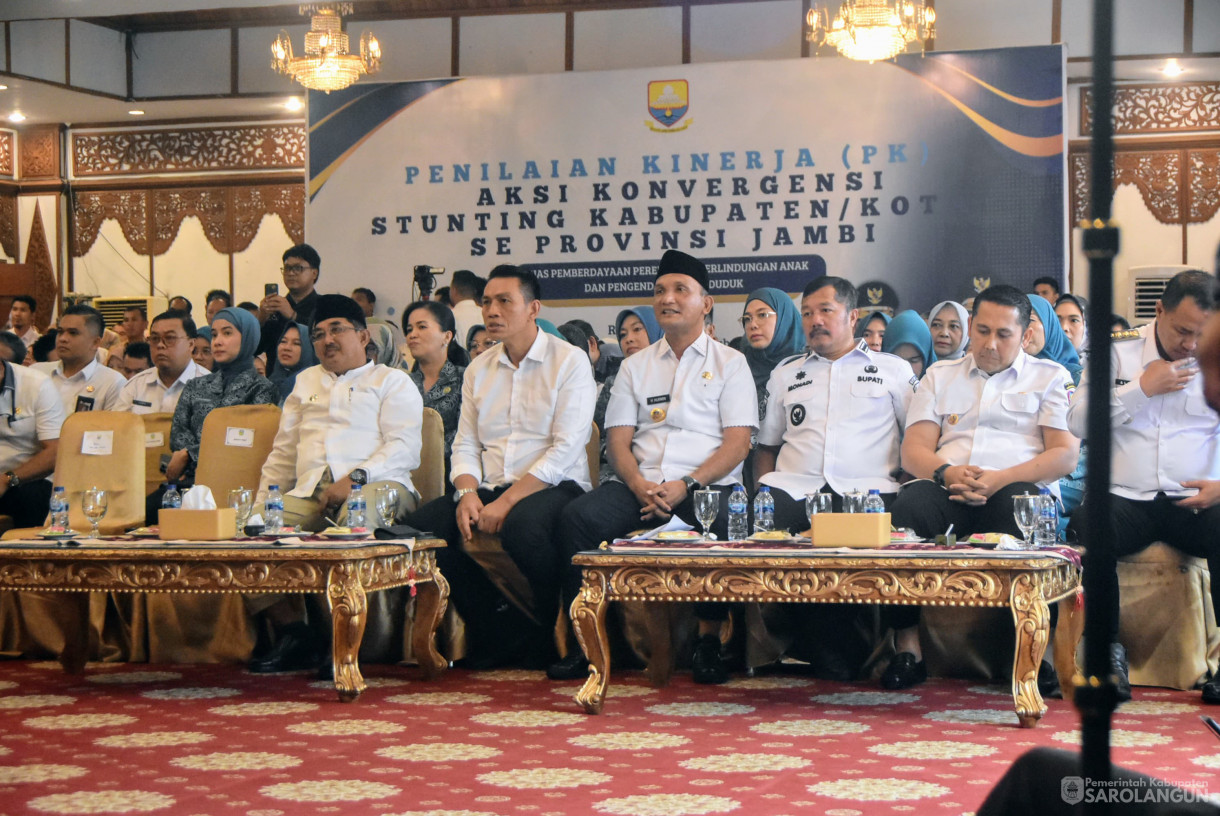 2 Juli 2025 -&nbsp;Pemkab Sarolangun Raih Juara I Penilaian Kinerja Aksi Konvergensi Stunting Kabupaten Kota se Provinsi Jambi