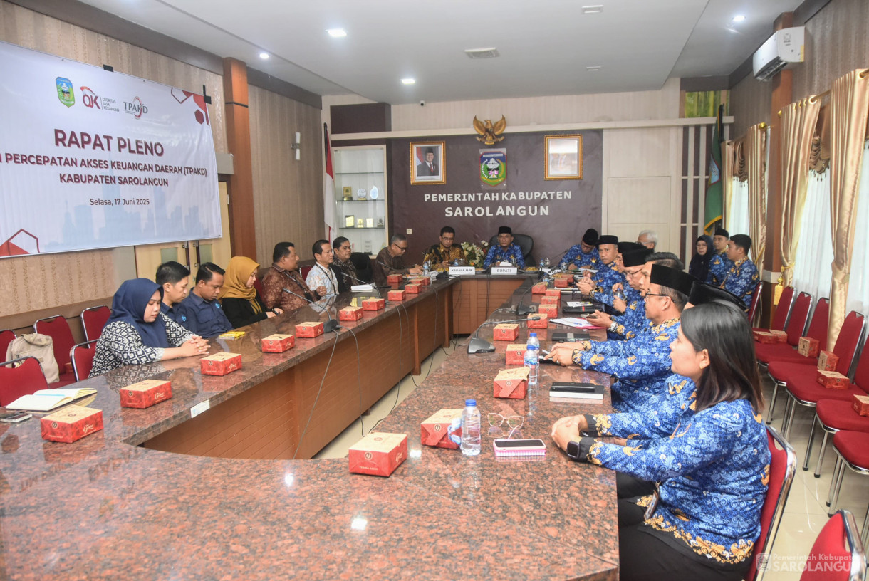 17 Juni 2025 - Rapat Pleno Tim Percepatan Akses Keuangan Daerah Kabupaten Sarolangun&nbsp;